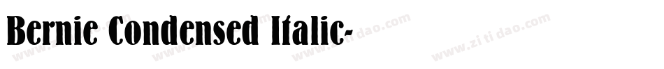 Bernie Condensed Italic字体转换